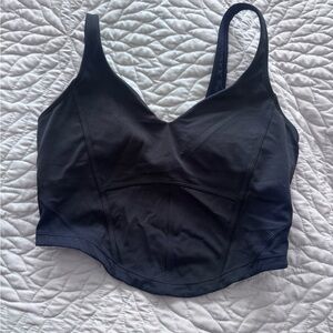 lululemon athletica Black Longline Bralette corset style Tank